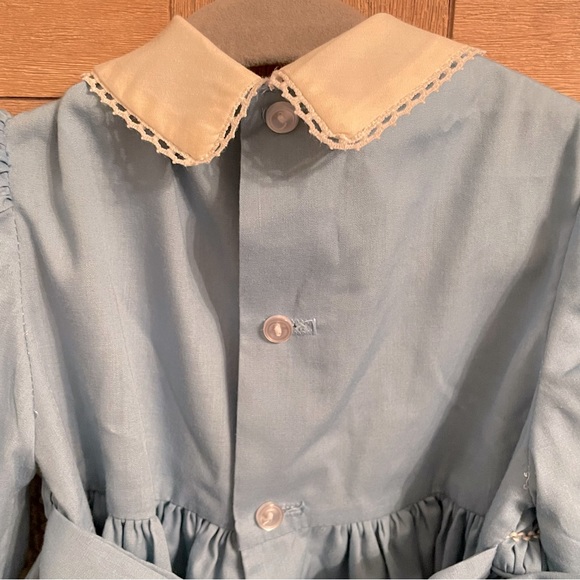 Vintage Dress POLLY FLINDERS Smocked Toddler Size 2T Hand Embroidery  Smocking - Picture 4 of 9